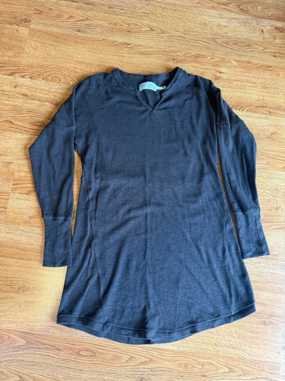 Aventura, Gray Long Sleeve Tunic Top, M